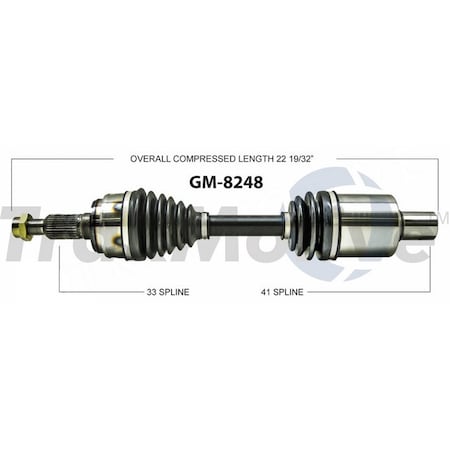 Surtrack Axle Cv Axle Shaft, Gm-8248 GM-8248